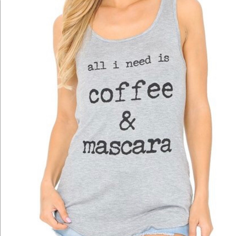 Gray Tank - Mascara and Coffee